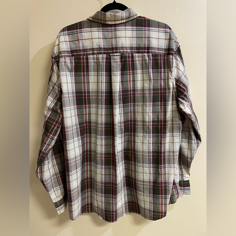 Saddlebred Easy Care Multicolor Plaid LS BD Shirt Men’s Size XL - Picture 2 of 6